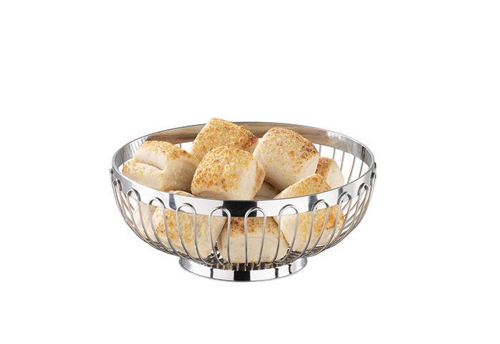 Mirror Polished Round Bread Basket 18cm - 30200