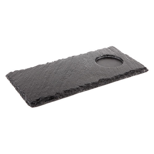 Natural Slate Tray with Recess 25x12cm - 00986 (Pack of 1)