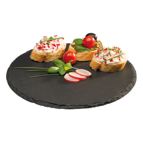 Natural Slate Round Tray 33cm - 00998 (Pack of 1)