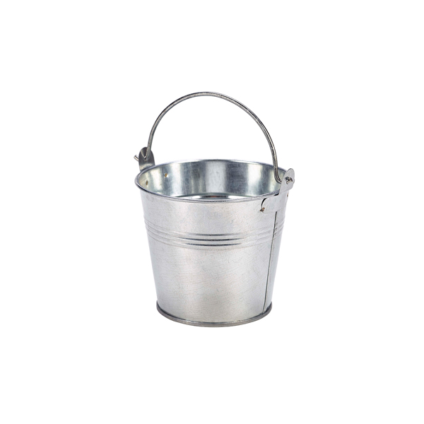 Galvanised Steel Serving Bucket 10cm Dia - GSB10 (Pack of 12)
