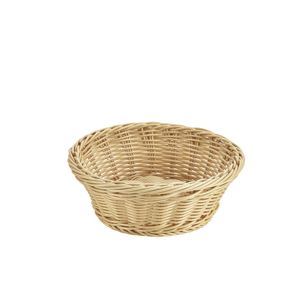 Round Polywicker Basket 21Dia x 8cm - PWB-21 (Pack of 6)