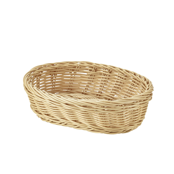 Oval Polywicker Basket 22.5 x 15.5 x 6.5cm - PWB-2316 (Pack of 6)
