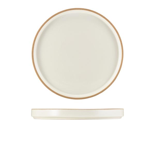 GenWare Kava White Stoneware Presentation Plate 25cm - LP-KW25 (Pack of 6)