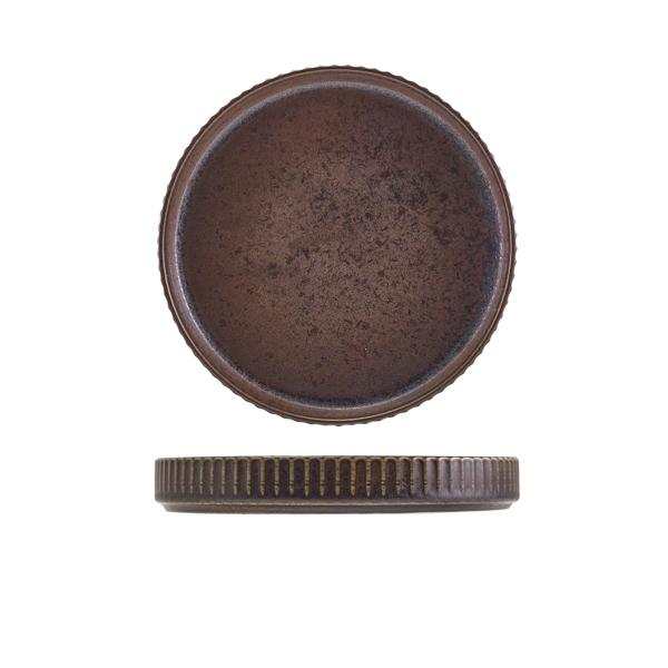 Terra Porcelain Black Fluted Presentation Plate 18cm - PR-PBKF18 (Pack of 6)