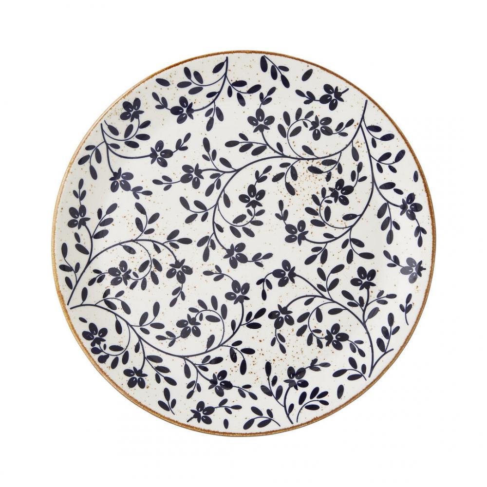 Flora Blue Coupe Plate 28cm (11) - 18000544 (Pack of 12)