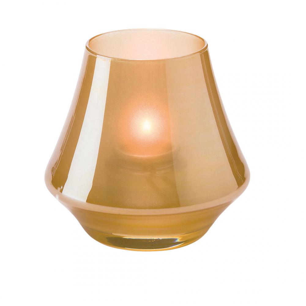 Chime Satin Gold Glass Votive 7 x 8.9cm (2 3/4 x 3 1/2) - HW6955SG (Pack of 12)